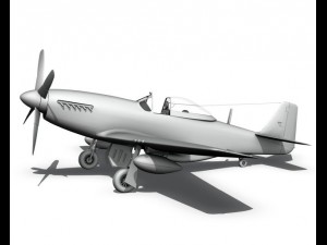 north american p 51d flying dutchman 3D Модель