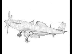 north american p 51d flying dutchman 3D Модель