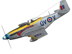 nordamericano p 51k mustang mk iv dooleybird Modello 3D
