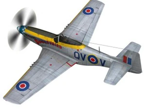 north american p 51k mustang mk iv dooleybird 3D Model