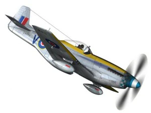 north american p 51k mustang mk iv dooleybird 3D Model