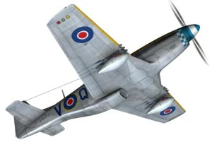 north american p 51k mustang mk iv dooleybird 3D Model