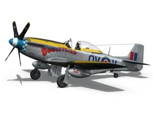north american p 51k mustang mk iv dooleybird 3D Model