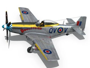 north american p 51k mustang mk iv dooleybird 3D Model