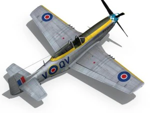 north american p 51k mustang mk iv dooleybird 3D Model