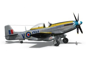 north american p 51k mustang mk iv dooleybird 3D Model
