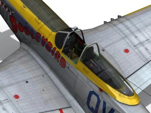 north american p 51k mustang mk iv dooleybird 3D Model
