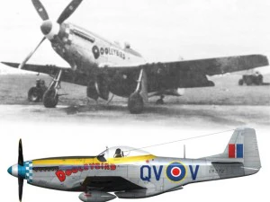 north american p 51k mustang mk iv dooleybird 3D Model