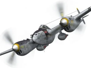 lockheed p 38 lightning florida cracker 3D Model
