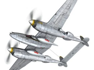 lockheed p 38 lightning florida cracker 3D Model