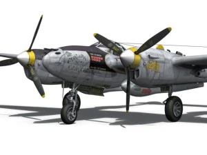 lockheed p 38 lightning florida cracker 3D Model