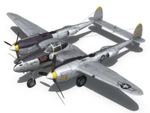 lockheed p 38 lightning florida cracker 3D Model