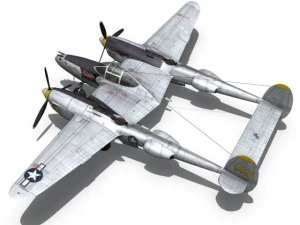 lockheed p 38 lightning florida cracker 3D Model
