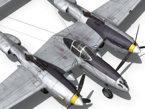 lockheed p 38 lightning florida cracker Modelo 3D