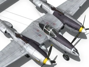 lockheed p 38 lightning florida cracker 3D Model