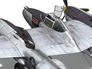 lockheed p 38 lightning florida cracker 3D Model
