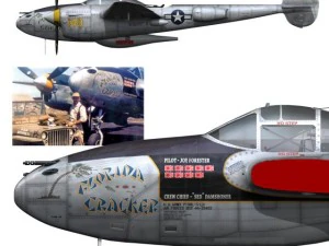 lockheed p 38 lightning florida cracker 3D Model