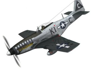 north american p 51d mustang cathy beloved 3D Model