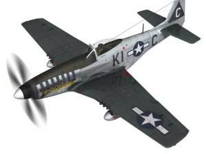 north american p 51d mustang cathy beloved 3D Model