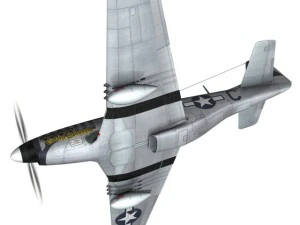 north american p 51d mustang cathy beloved 3D Model