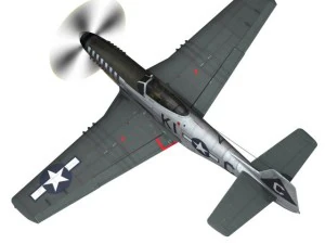 north american p 51d mustang cathy beloved 3D Model