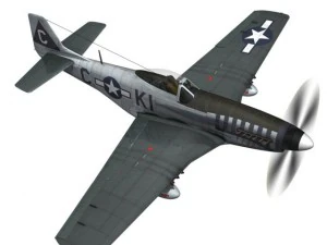 north american p 51d mustang cathy beloved 3D Model