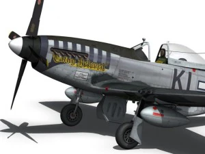 north american p 51d mustang cathy beloved 3D Model