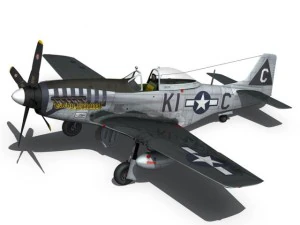 north american p 51d mustang cathy beloved 3D Model