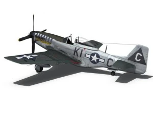north american p 51d mustang cathy beloved 3D Model