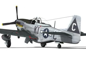 north american p 51d mustang cathy beloved 3D Model