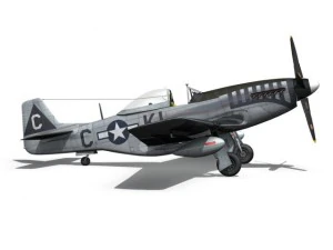 north american p 51d mustang cathy beloved 3D Model