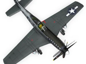 north american p 51d mustang cathy beloved 3D Model