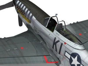 north american p 51d mustang cathy beloved 3D Model