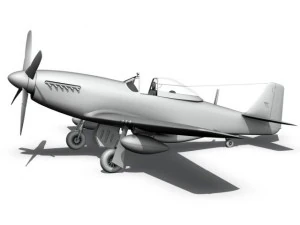 north american p 51d mustang cathy beloved 3D Model