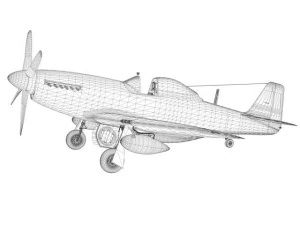 north american p 51d mustang cathy beloved 3D Model