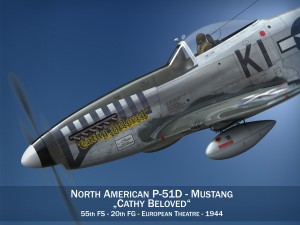 north american p 51d mustang cathy beloved Model 3D