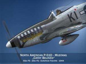 nordamericano p 51d mustang cathy amato Modello 3D