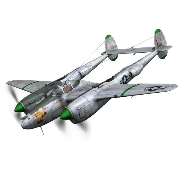 lockheed p38 lightning glamour puss ii Modèle 3D .c4d .max .obj .3ds .fbx .stl .blend 