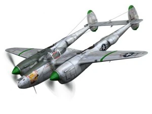 lockheed p38 lightning glamour puss ii 3D Model