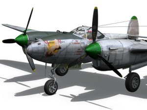 lockheed p38 lightning glamour puss ii Modèle 3D