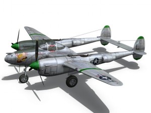 lockheed p38 lightning glamour puss ii Modèle 3D