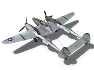 lockheed p38 lightning glamour puss ii Modèle 3D