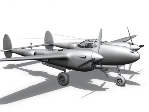 lockheed p38 lightning glamour puss ii Modèle 3D