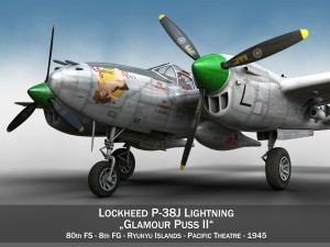 lockheed p38 lightning glamour puss ii Modèle 3D