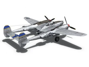 lockheed p38 lightning jewboy 3D Model