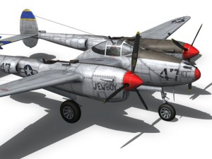 lockheed p38 lightning jewboy 3D 模型