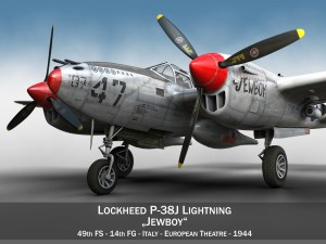 lockheed p38 lightning jewboy 3D मॉडल