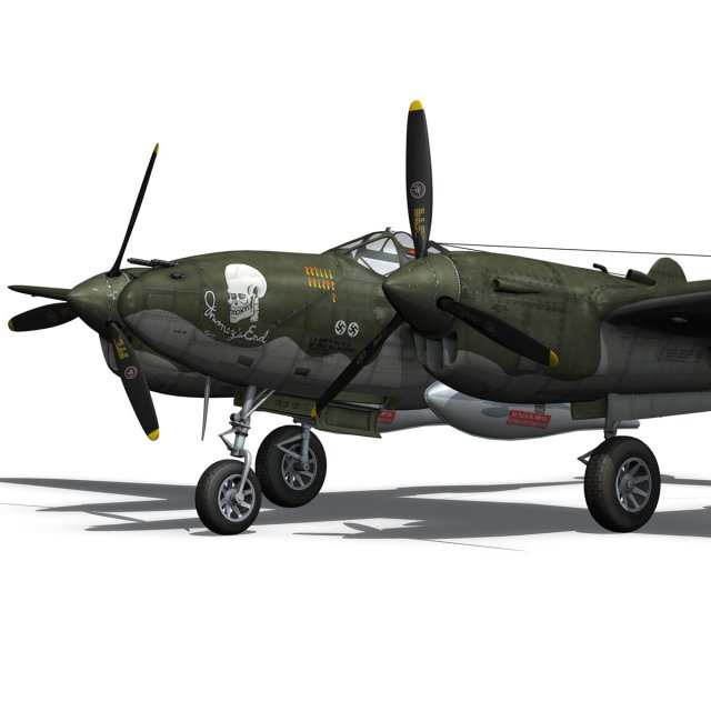 lockheed p38 lightning journeys end Modèle 3D .c4d .max .obj .3ds .fbx .stl .blend 