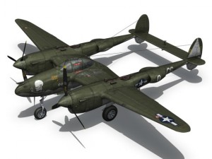 lockheed p38 lightning journeys end Modèle 3D