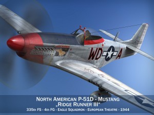 north american p51d ridge runner iii 3Dモデル